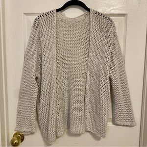 Brandy Melville Crochet Knit Cardigan🩶